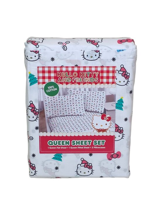 Sanrio Other - Hello Kitty & Friends Queen Sheet Set 100% Cotton Holiday Christmas